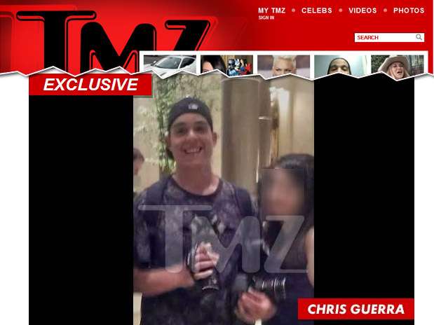Chris Guerra trabalhava apenas fazendo fotos de Bieber Foto: TMZ / Reprodução Chris Guerra trabalhava apenas fazendo fotos de Bieber Foto: TMZ / Reprodução
