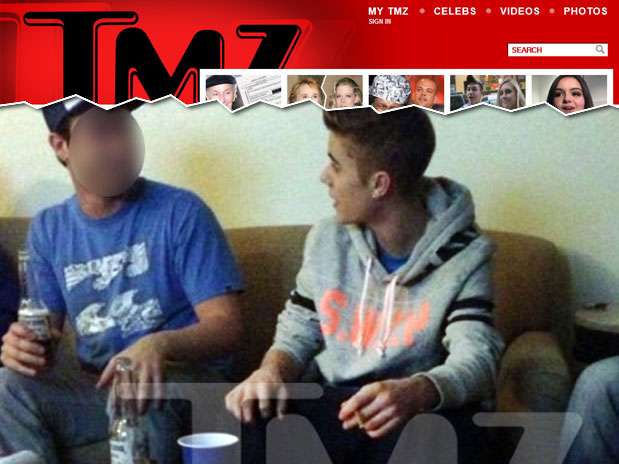 As fotos registradas festas pertencem ao cantor, afirmou a equipe de Bieber Foto: TMZ / Reprodução As fotos registradas festas pertencem ao cantor, afirmou a equipe de Bieber Foto: TMZ / Reprodução