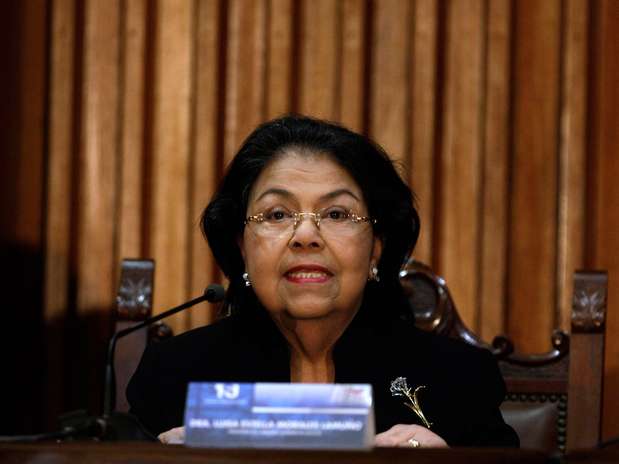 Luisa Estela Morales, presidente do Supremo venezuelano, confirma tese governista e afirma que posse é prescindível Foto: AP