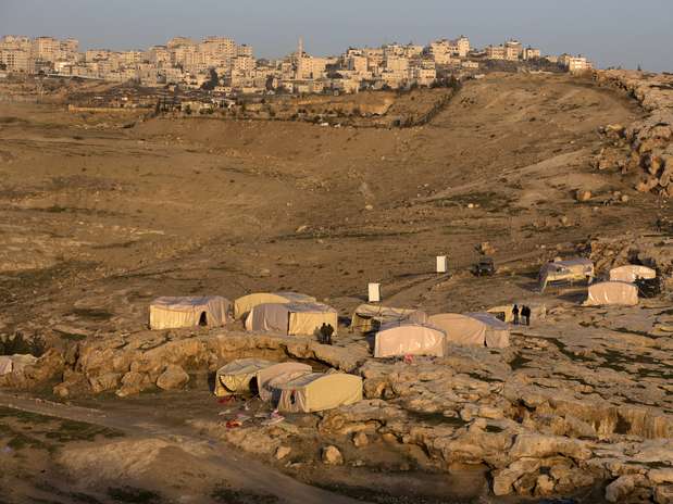 Fotografia de 13 de janeiro mostra parte das colônias conhecidas como E1, na Cisjordânia Foto: AFP Fotografia de 13 de janeiro mostra parte das colônias conhecidas como E1, na Cisjordânia Foto: AFP