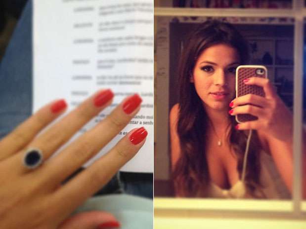 \"Unhas de Lurdinha\", escreveu Bruna Marquezine ao postar foto para interpretar sua personagem em Salve Jorge Foto: Instagram / Divulgação