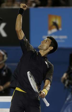 Djokovic vibra após dominar Harrison em Melbourne Foto: AP