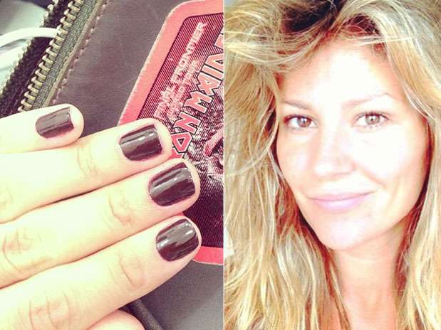 Ellen Jabour apostou em um esmalte escuro para as unhas da mão Foto: Instagram / Divulgação