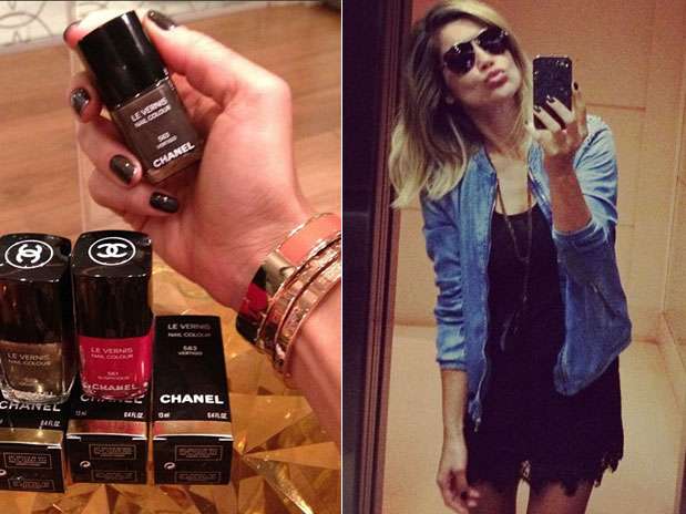 \"Fui obrigada a comprar essa coleção\", escreveu Flávia Alessandra ao publicar foto dos esmaltes da Chanel Foto: Instagram / Divulgação