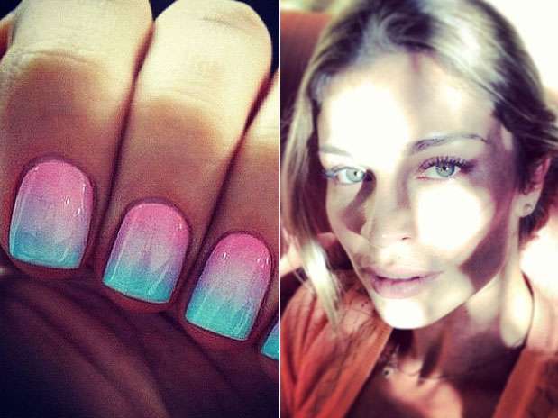 Grazi Massafera apostou em unhas degradê Foto: Instagram / Divulgação