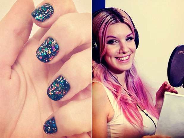 \"Esmalte da semana: Banana-Split, da minha coleção GlitterShock MariMoon\", publicou a apresentadora Foto: Instagram / Divulgação