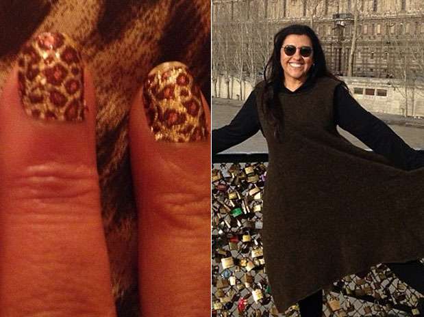 Regina Casé apostou em esmalte de oncinha para as mãos Foto: Instagram / Divulgação