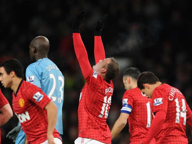 Rooney comemora gol da vitória do Manchester United Foto: Getty Images