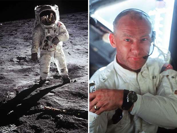 À esquerda, Buzz Aldrin em uma das mais conhecidas fotos da exploração espacial. A outra imagem também foi feita durante a missão Apollo 11. Aldrin faz 83 anos neste domingo Foto: Nasa / Divulgação