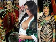 Cleo Pires, Fabiana Andrade e Christiane Torloni ajeitam as fantasias antes de entrarem na Sapucaí para o Desfile das Campeãs do Rio, neste sábado (16). Foto: AgNews Cleo Pires, Fabiana Andrade e Christiane Torloni ajeitam as fantasias antes de entrarem na Sapucaí para o Desfile das Campeãs do Rio, neste sábado (16). Foto: AgNews