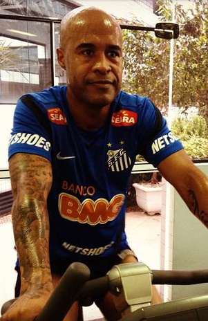 Ex-jogador do Palmeiras, volante Marcos Assunção já treinou no CT Rei Pelé, em Santos Foto: Fábio Maradei/Santos FC / Divulgação