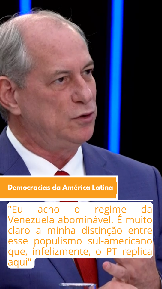 8 frases ditas por Ciro Gomes em sua entrevista ao JN