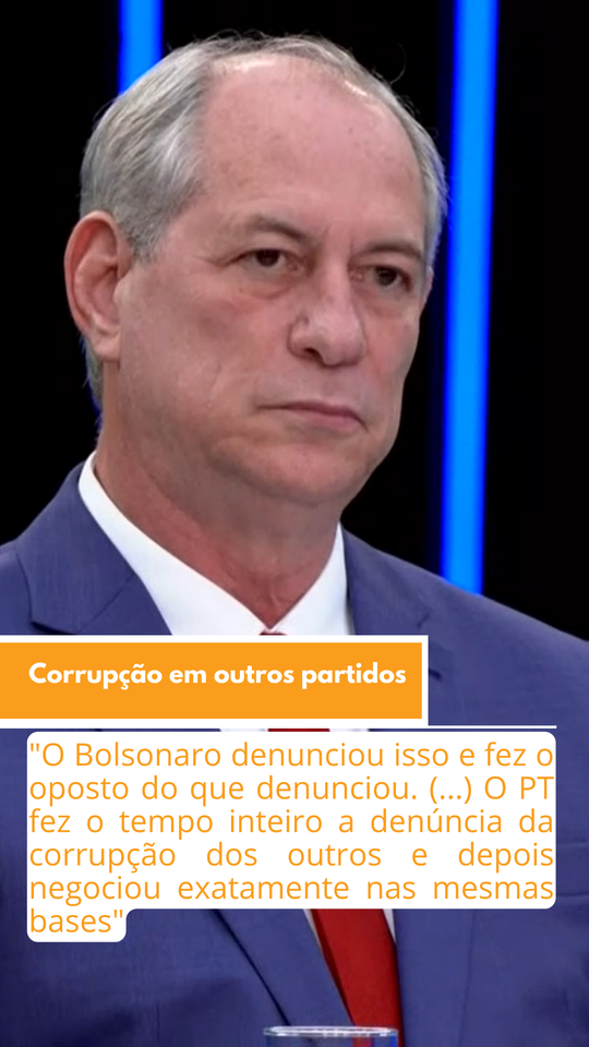 8 frases ditas por Ciro Gomes em sua entrevista ao JN