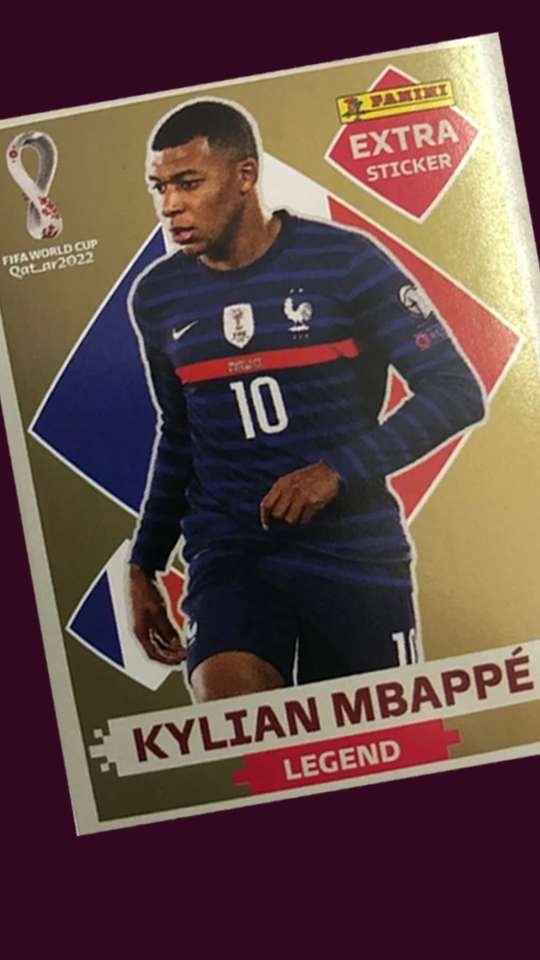 Figurinha Mbappé Gold - Copa do Mundo 2022