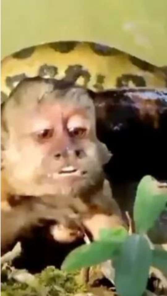 VÍDEO: macaco-prego é salvo de sucuri por turistas em Bonito (MS