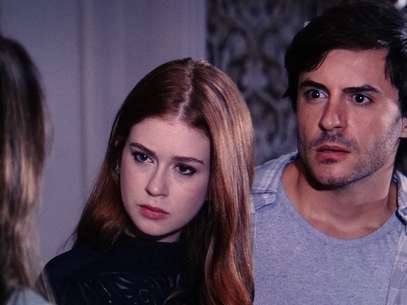 Leila (Fernanda Machado) induz Nicole (Marina Ruy Barbosa) a deixar sua herança para Thales (Ricardo Tozzi) Foto: TV Globo / Divulgação