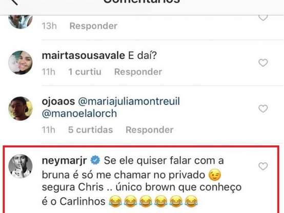 O cantor americano Chris Brown também segue Neymar no Instagram Foto: Reprodução, Instagram / PurePeople