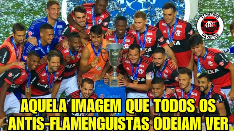 Rubro-negros comemoram título da Taça Guanabara Foto: Reprodução / Humor Esportivo