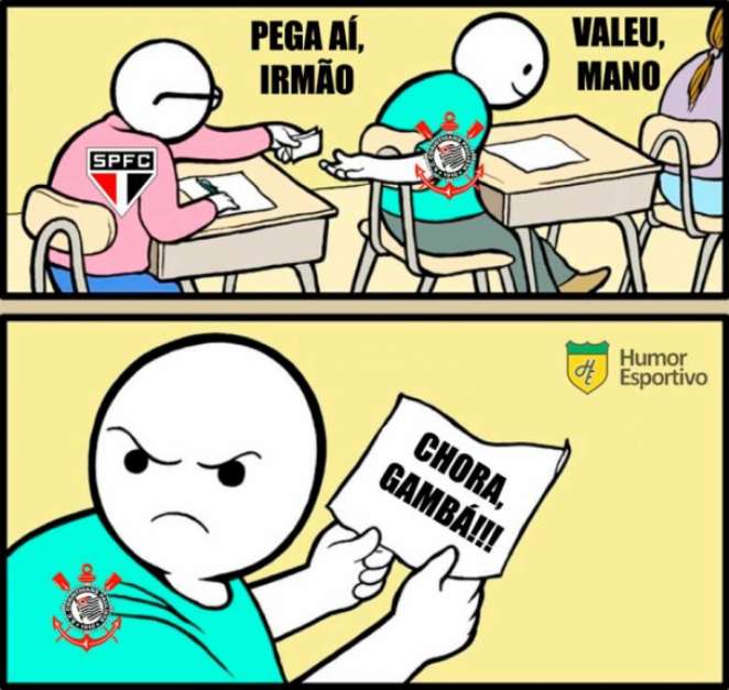 Brasileirão: os memes de São Paulo 1 x 0 Corinthians Foto: Reprodução / Humor Esportivo